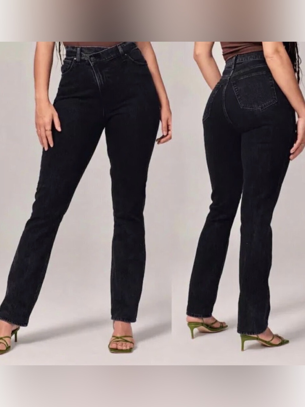 NWOT Abercrombie & Fitch Black ‘90s Slim Straight Ultra High Rise Sz 26S